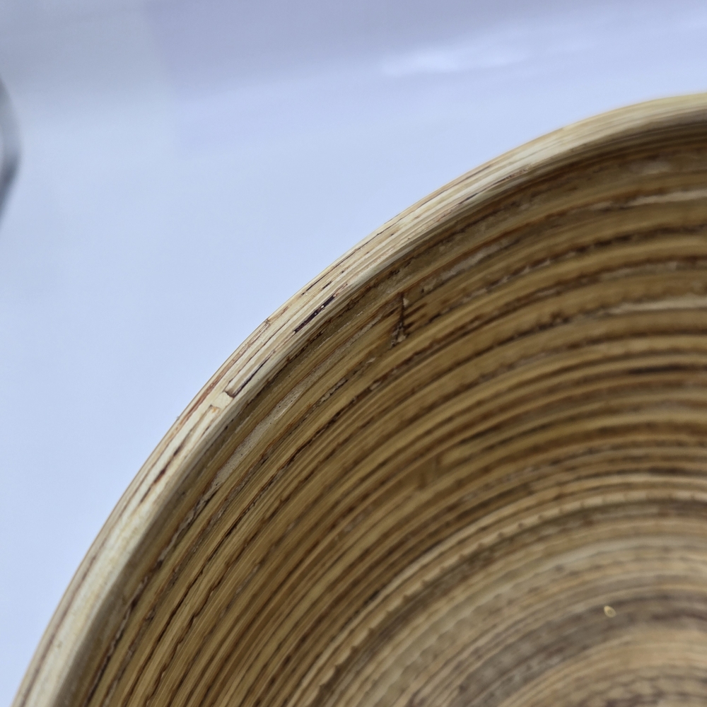 Hand Crafted Green and Tan Decorative Bowl - Picture 14 of 16